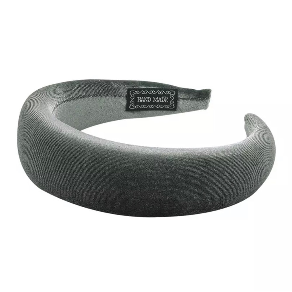 🆕 Padded Grey Velvet Headband